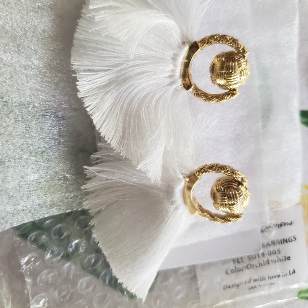 Loop fringe earnings For Love and Lemons never worn!!